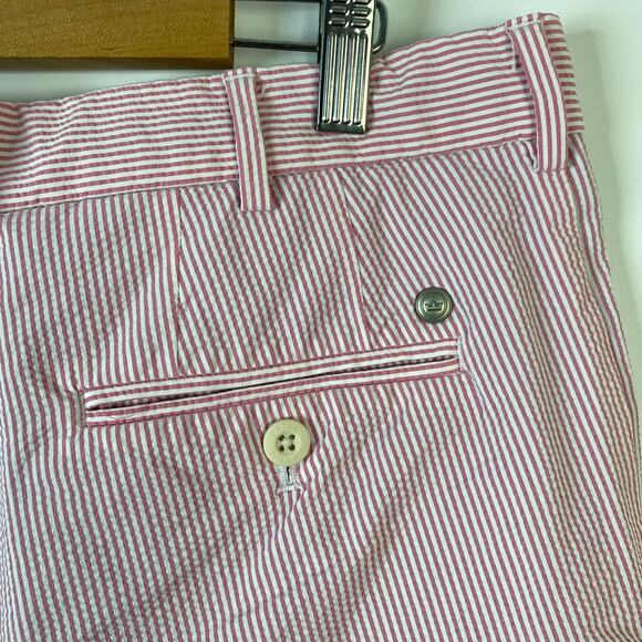 Peter Millar Crown Crafted Size 38 Matlock Seersucker Performance Golf Shorts - Picture 4 of 7